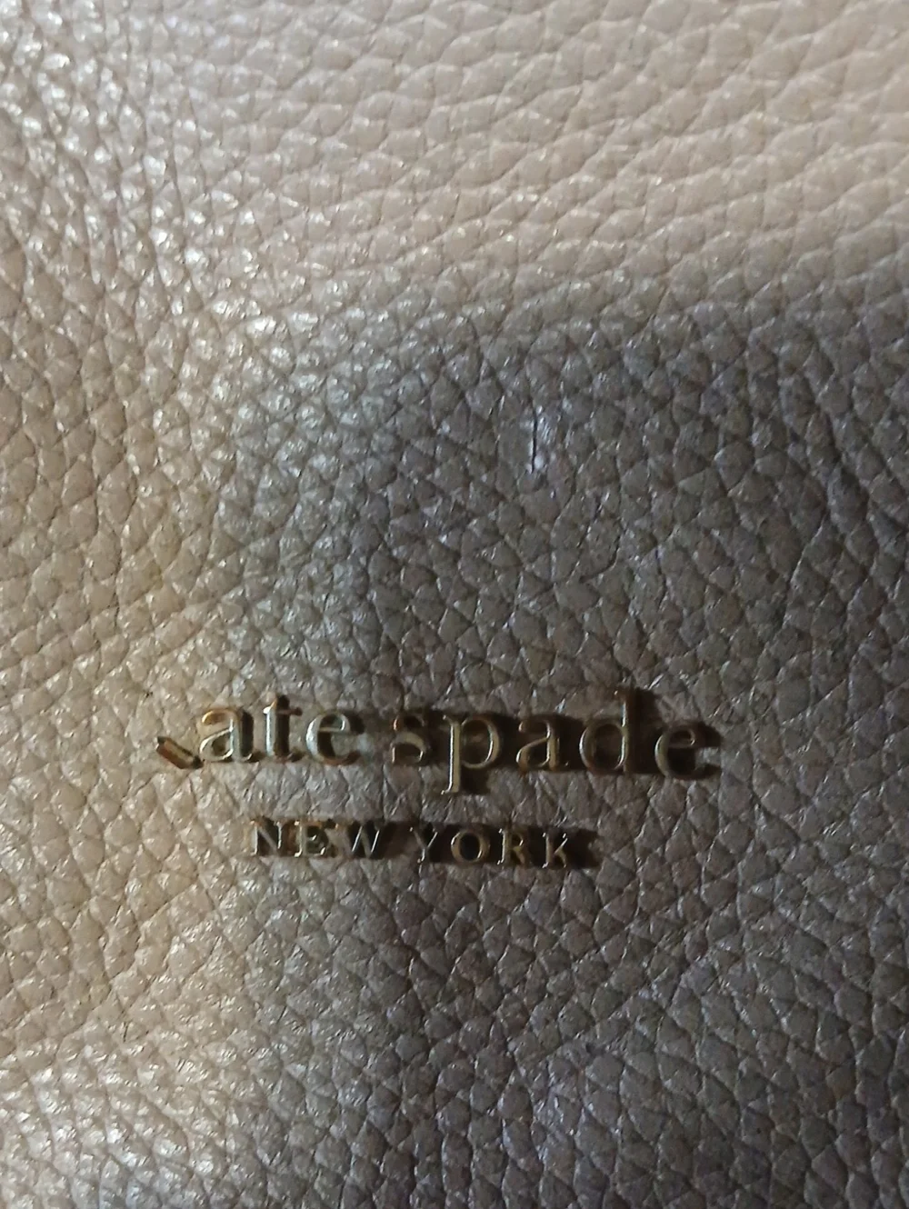 kate spade taupe leather crossbody shoulder bag